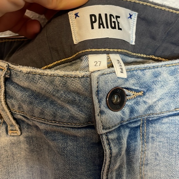Paige Denim/Jean Mini Skirt with Raw Hem Size 27 - Picture 4 of 6